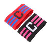 Toddmomy Colorful Durable Soccer Captain Armband for Men Women Soft Football Arm Band for Team Sports and Captains Black Red