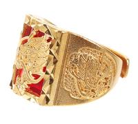 Toddmomy Copper Open Ring Dragon Pattern, Adjustable Fashionable Finger Ring for Men and Boys, Comfortable Fit and Safe to Skin, for Graduation Time and Back to School Party Daily Wear