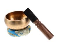Toddmomy Copper Singing Bowl with Mallet and Cushion Diameter Multi Function Sound Bowl for Meditation Yoga Zen Decor Buddhist Practice and Home Display Random Color