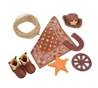 Toddmomy Cowboy Cake Decorations Lightweight Plastic Farm Cake Toppers Western Cowgirl Hat and Boot Birthday Party Favors Supplies for Shower and Rustic Celebrations