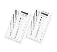 Toddmomy Crack Inspection Ruler Set 2Pcs Plastic Crack Comparator Gauges for Precise Measurement and Spot Detection in Manufacturing