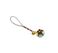 Toddmomy Creative in Copper Accessories Bell Pendant Japanese Cherry Blossom with Hanging Cord, Hollow out Design Portable Bell Accessories for DIY Craft and Costume Use for Men and Women