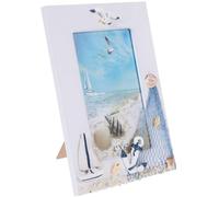 Toddmomy Creative Picture Frame Wooden Mediterranean Style Tabletop Photo Frame for Home Decoration