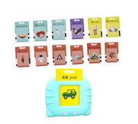 Toddmomy Creative Preschool Language Learning Cards Educational for Real Voice Recording Interactive Letters and Words Game for Early Childhood Development and Speech Skills