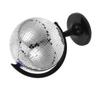 Toddmomy Creative Spinning Glass Globe Disco Ball Desk Decoration for Office and Stage Prop, Portable Reflective Mirror Orb Ornament, Stylish Home and Party Centrepiece