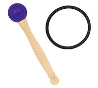 Toddmomy Crystal Bowl Mallet with Rubber Ring Wooden Singing Bowl Striker for Various Safe Reliable Use