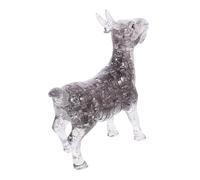 Toddmomy Crystal Puzzle Goat Self Assembly Grey Animal Adornment for Desktop Creative Glass Goat Decoration Birthday