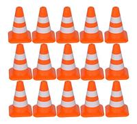 Toddmomy Cupcake Toppers Educational Toys 30pcs Miniature Traffic Cones Mini Traffic Cones Orange Small Cones for Sand Table Engineering Construction Cupcake Toppers Educational Toys