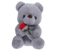 Toddmomy Cute Cartoon Bear Plush with Roses Soft Stuffed Animal for Valentine's Day and Comfort