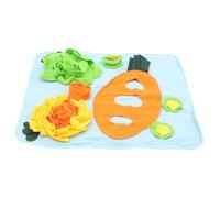 Toddmomy Decorative Bunny Foraging Mat with Adorable Design Rabbit Snuffle Pad for Treat Dispensing and Scent Training Comfortable Pet Feeding and Energy Consuming for Guinea Pigs and Small