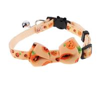 Toddmomy Decorative Cat Collar Bell Halloween Themed Neck Decor for Cats and Dogs Adjustable Material for Festivals and Parties Charming Pumpkin and Bowtie