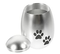 Toddmomy Delicate Pet Ash Can Metal Pet Urn for Cremains Storage Cat Ashes Container 1pc Silver