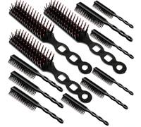 Toddmomy Detangling Hairbrush 24 Pack Black PP Lightweight Paddle Combs for Travel Salon and Hotel Amenities