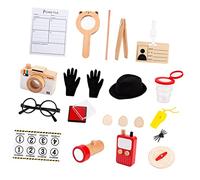 Toddmomy Detective Costume Kit for Boys and Educational Role Play with Tools for Fingerprint Collection and Mystery Solving Safe Pretend Play