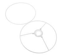 Toddmomy DIY Lampshade Frame Metal Lamp Cage Ring for Chandelier Floor Lamps Easy Assembly Drum Shade Holder Versatile Lampshade Making Supplies for Home and Cafe Lighting Projects