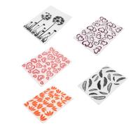 Toddmomy DIY Plastic Embossing Folder Elegant Scrapbooking Embossing Template 5pcs for Card Making with Beautiful Embossed Pattern to Develop Hands-on Skills for Paper Crafts and Festivals