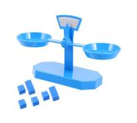 Toddmomy DIY Science Experiment Balance Scale for Montessori Balance Scale Blue Interactive Tool for Preschool and Elementary Math Science Education