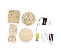 Toddmomy DIY Solar System Model Kit for Educational Puzzle with Rotating Sun Earth Moon Planets Includes Watercolor Pens and Glue Astronomy Teaching Supplies for Hands Learning and