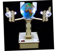 Toddmomy DIY Wooden Geosynchronous Satellite Model Educational Science Kit for Students Hand Assembled Earth Satellite Puzzle Enhancing and Independent Thinking Skills
