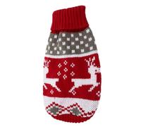 Toddmomy Dog Christmas Sweater for Pets Soft Knitted Reindeer Pattern Holiday Outfit for Dogs and Cats Warm and Comfortable Apparel