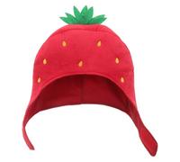 Toddmomy Dog Plush Strawberry Hat for Small Pets, Soft Cloth Material with Secure Fit, Adorable Fruit-themed Headwear Enhancing Personality, for Pet Photography and Festival Dress