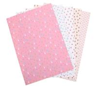 Toddmomy Dollhouse Peel and Stick Wallpaper 5 Sheets Miniature House Decorations in Pink White