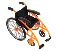 Toddmomy Dolls Wheelchair Toy Set with Crutches Mini Foldable Wheelchair Model for Dolls and Action Figures Promoting Empathy and Imaginative Play Construction