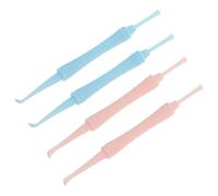 Toddmomy Double Head Spiral Ear Wax Cleaner Ear Spoon Set Convenient to Carry and Store Random Color 4pcs with Massage and Spiral Spoon Heads for Effective Earwax Removal