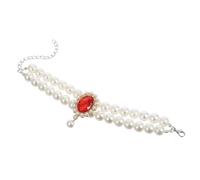 Toddmomy Double Layer Pearl Pet Necklace Charms Adjustable Dog and Cat Collar Chain Small Cat Pearl Collars Dog Accessories for Puppies and Kittens