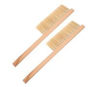 Toddmomy Double-Row Bristle Hive Tools 2pcs Wooden Handle Beekeeping Brushes for Beehive and Vent Cleaning