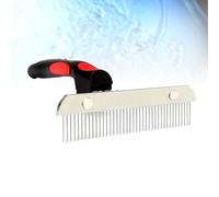 Toddmomy Double Rows Pet Dog Grooming Comb Stainless Steel Brush for Dogs and Puppies Removes Mats and Loose Hair for Daily Grooming and Cleaning