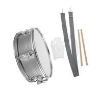 Toddmomy Double-tone Marching Snare Drum for Adults Portable Military Percussion with Adjustable Spring Steel Build Includes Strap and Drumsticks for Band Performances