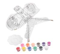 Toddmomy Drawing Paper Kite Diy Art Kit for Beginners Chicken Pattern Colors Paint Set Hanging Beach Party Favors