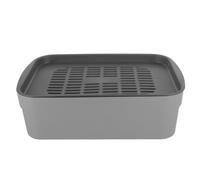 Toddmomy Drip Tray for Cat Water Dispenser with Enhanced Stability and Universal Compatibility, Pp Material Spill-proof Water Fountain Pan for Home Use, 31x21cm Grey Pet Watering Base