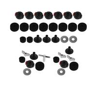 Toddmomy Drum Cymbal Pads Replacement Accessories with Cymbal Felts and Medium Sleeves for Hi-hat and Drum, Featuring Quick Adjustments and Noise Reduction, for Frequent Gig Changes