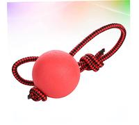 Toddmomy Durable Rubber Molar Ball for Dogs Fun Chew with String Helps Clean Teeth Stress for Pet Playtime Random Color