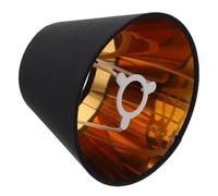 Toddmomy E14 Cloth Lampshade Black Gold 6X5In Handmade Lamp Cover for Pendant Table Wall Home Lighting