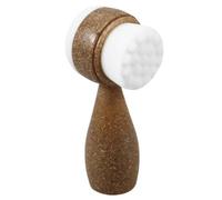 Toddmomy Eco-Friendly Coconut Facial Cleansing Brush Soft Bristle Dual-Sided Manual Exfoliating Face Scrubber with Ergonomic Handle for Deep Pore Cleaning and Makeup Removal Suitable