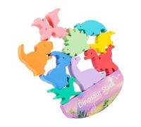 Toddmomy Educational Dinosaur Wooden Balance Blocks for Cartoon Animal Stacking for Early Learning Hand Eye Coordination and Creativity Development Festival Boys