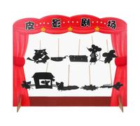 Toddmomy Educational Shadow Puppet for DIY Traditional Chinese Puppetry with Stage Frame and Accessories Family Storytelling Board Game for Creative Dramatic Play and Sensory Entertainment