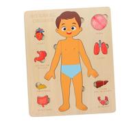 Toddmomy Educational Wooden Human Body Puzzle for Anatomy Model with Removable Organs Early Learning Stem for Boys and Classroom Teaching Aid for Organ Recognition Structure Understanding