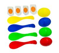 Toddmomy Egg and Spoon Race Game Set for Kids Colorful Outdoor Party Activity Fun Interactive Training Toy for Team Building and Family Gatherings