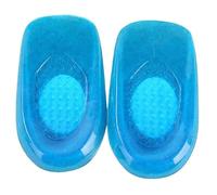 Toddmomy Elastic Heel Insole 1 Pair Blue Gel Heel Pads Shock-Absorbing Half Insoles for Men and Women Sports Shoes Standing Foot Comfort Cushion