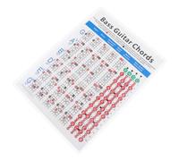 Toddmomy Electric Bass Guitar Chord Chart Poster 4-string Chord Diagram Guitar Training Guide for Beginners Music Practice Reference
