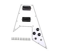 Toddmomy Electric Guitar Scratch Plate GPV01 Set 3 Ply for Style Replacement White