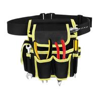 Toddmomy Electrician Tool Belt Pouch Yellow Oxford Cloth Power Tool Bag Organizer Multi-pocket Storage for Technicians Carpenters DIY Enthusiasts Lightweight Spacious Easy Access Holder