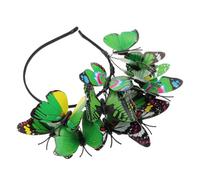 Toddmomy Elegant Green Butterfly Fascinator for Retro Themed Weddings and Photoshoots with Unique Design Headband Lightweight and Comfortable Hair Accessory for Women Festival Wedding