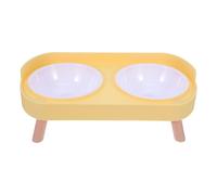 Toddmomy Elevated Cat Bowls with Stand for Ergonomic Feeding Posture Spill-resistant Abs Plastic Raised Pet Feeding Dish Suitable for Kittens and Cats