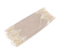 Toddmomy Embroidered Beige Half Piano Cover Cloth Dustproof Protective Decorative Cover for Electronic and Upright Keyboards Soft Scratch-resistant Material for Long-term Use
