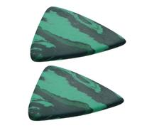 Toddmomy Emerald Green Large Triangle Guitar Picks 2pcs - Portable Bass and Acoustic Guitar Plectrums for Jazz and Fingerstyle Playing